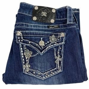 MISS ME Boot Cut Jeans Size 29 Mid-Rise Med Wash